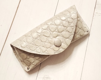 Caja de gafas de sol de cuero genuino, diseño único