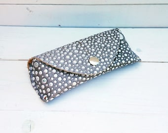 Caja de gafas de sol de cuero genuino, diseño único