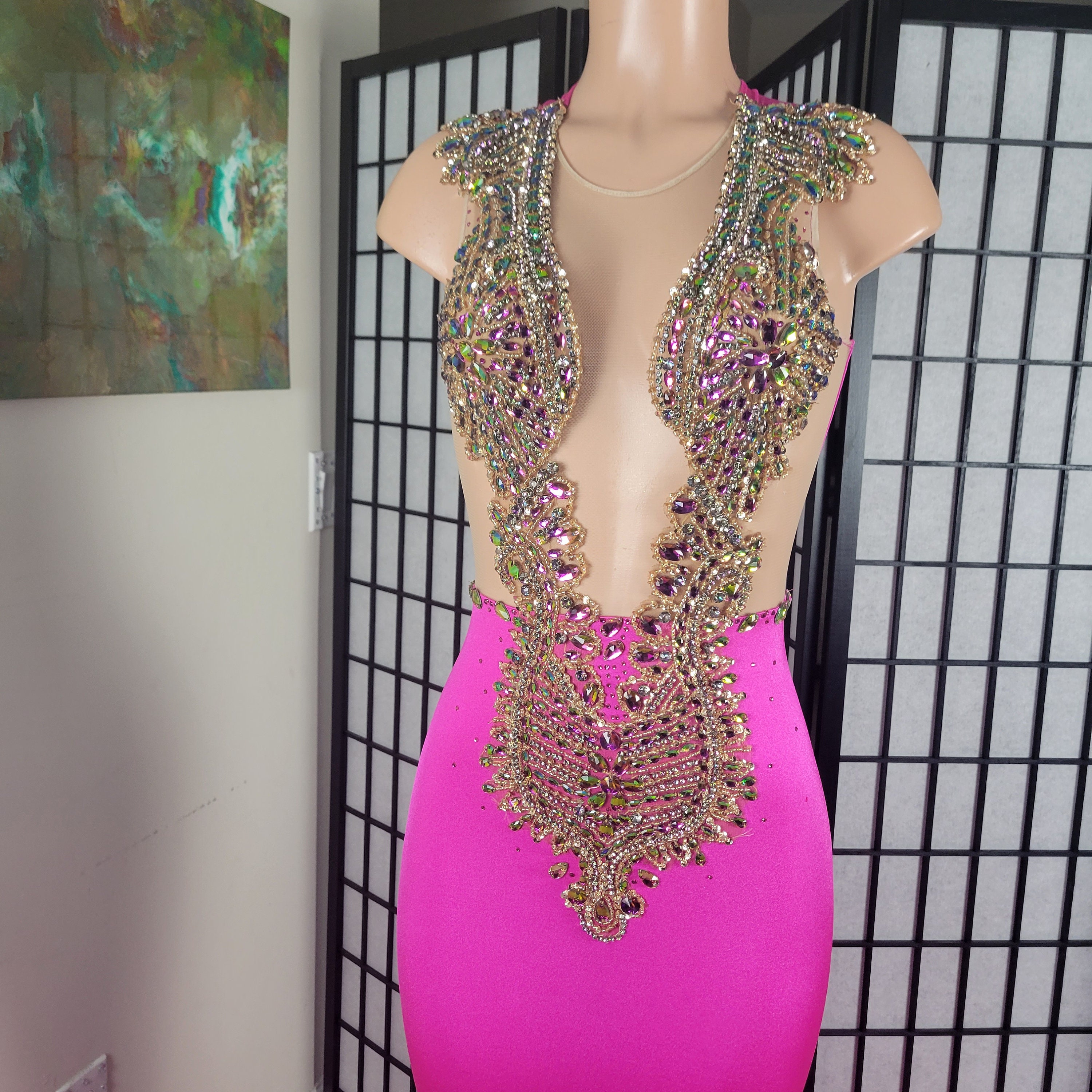 Glitter Applique Ethereal Mermaid Gown CC2279