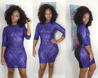 Purple Bodycon - Etsy
