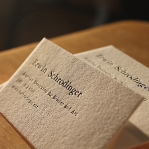 100 Letterpress Business Cards Hand Printed on Single Ply 110 Crane's Lettra image 2