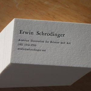 250 Letterpress  Business Cards Hand Printed on Single Ply 110 Crane's Lettra