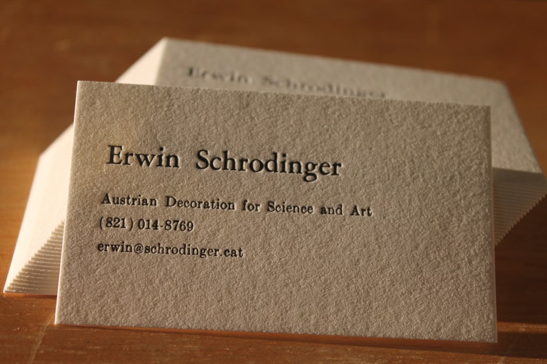 100 Letterpress Business Cards Hand Printed on Single Ply 110 Crane's Lettra image 1