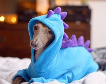 Dinosaurier-Fleece-Strampler © für italienische Windspiele