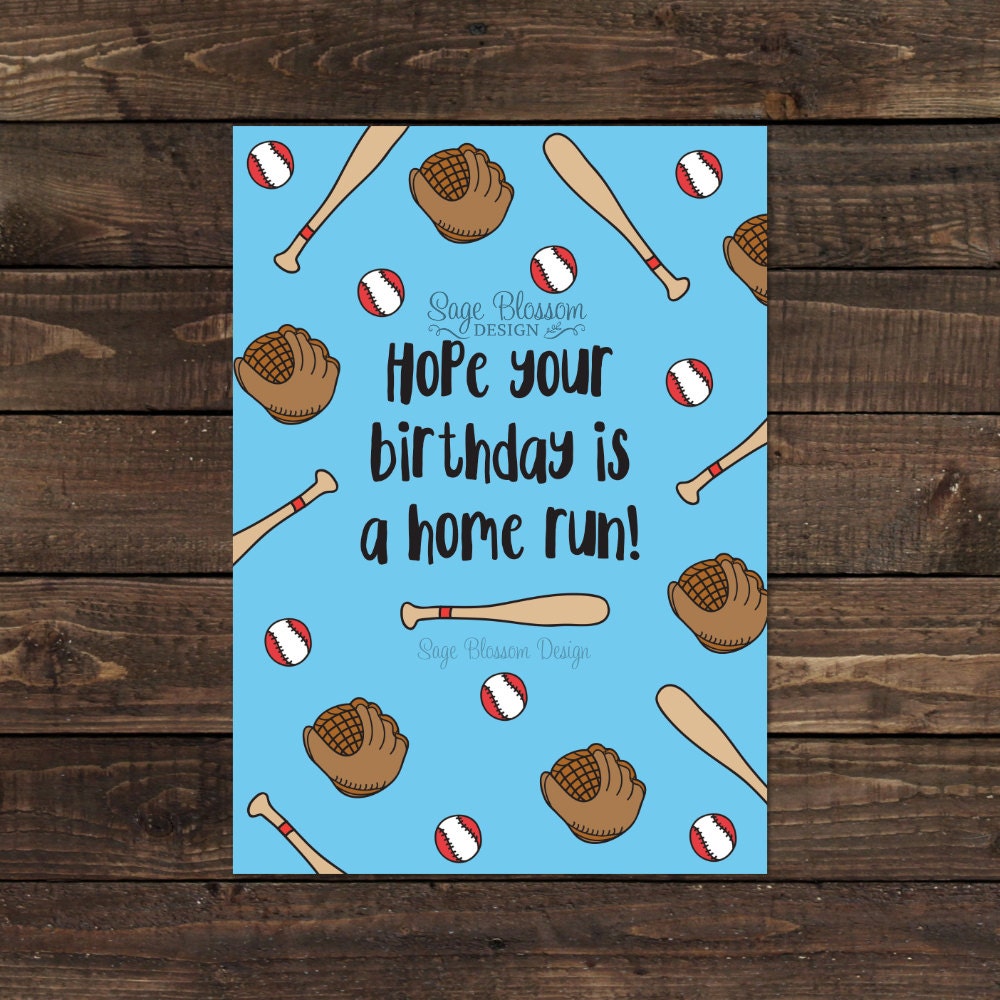 printable baseball birthday card