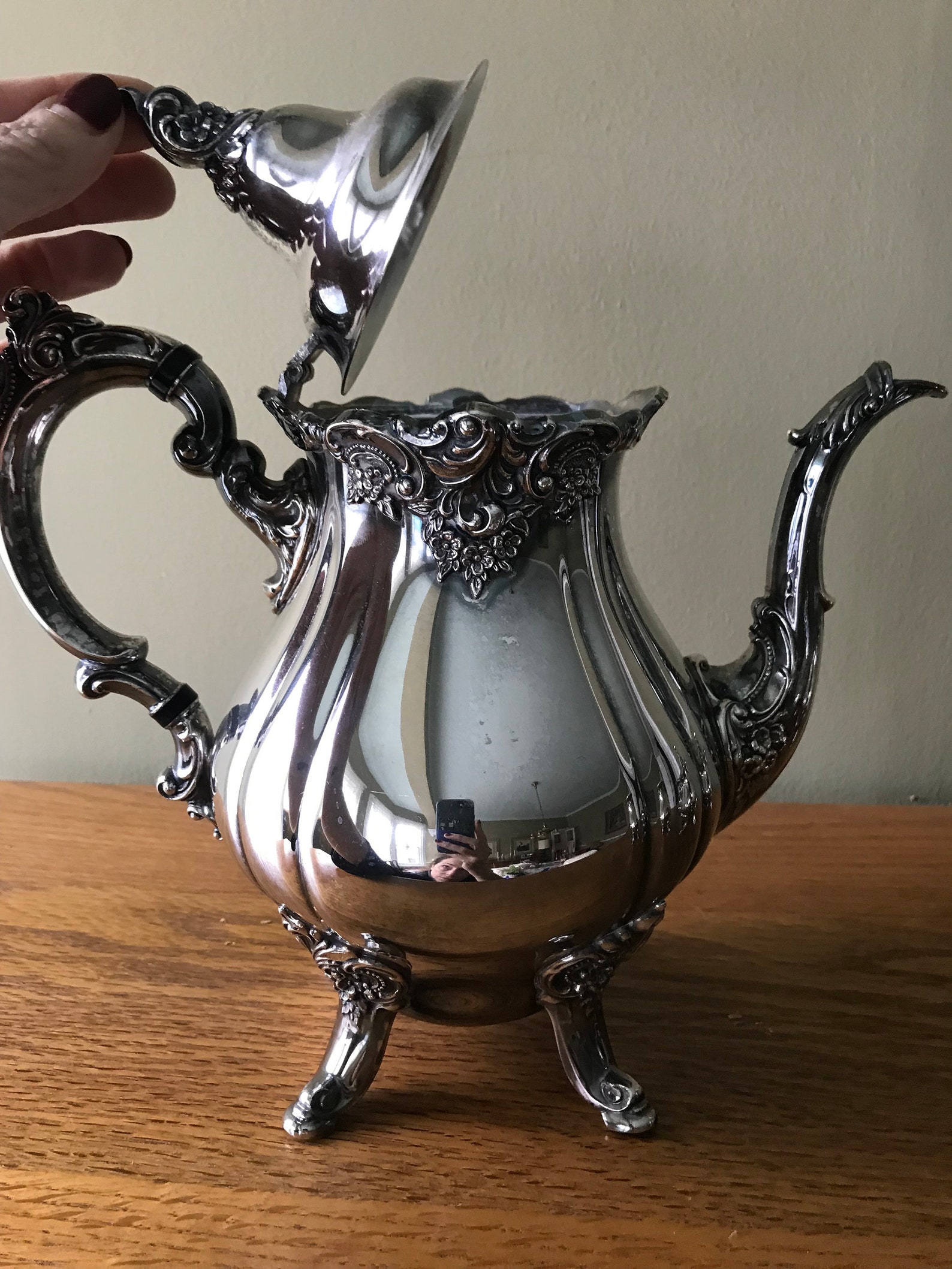 Wallace Silver Baroque Tea Set 282284 with WS BLACKINTON Etsy