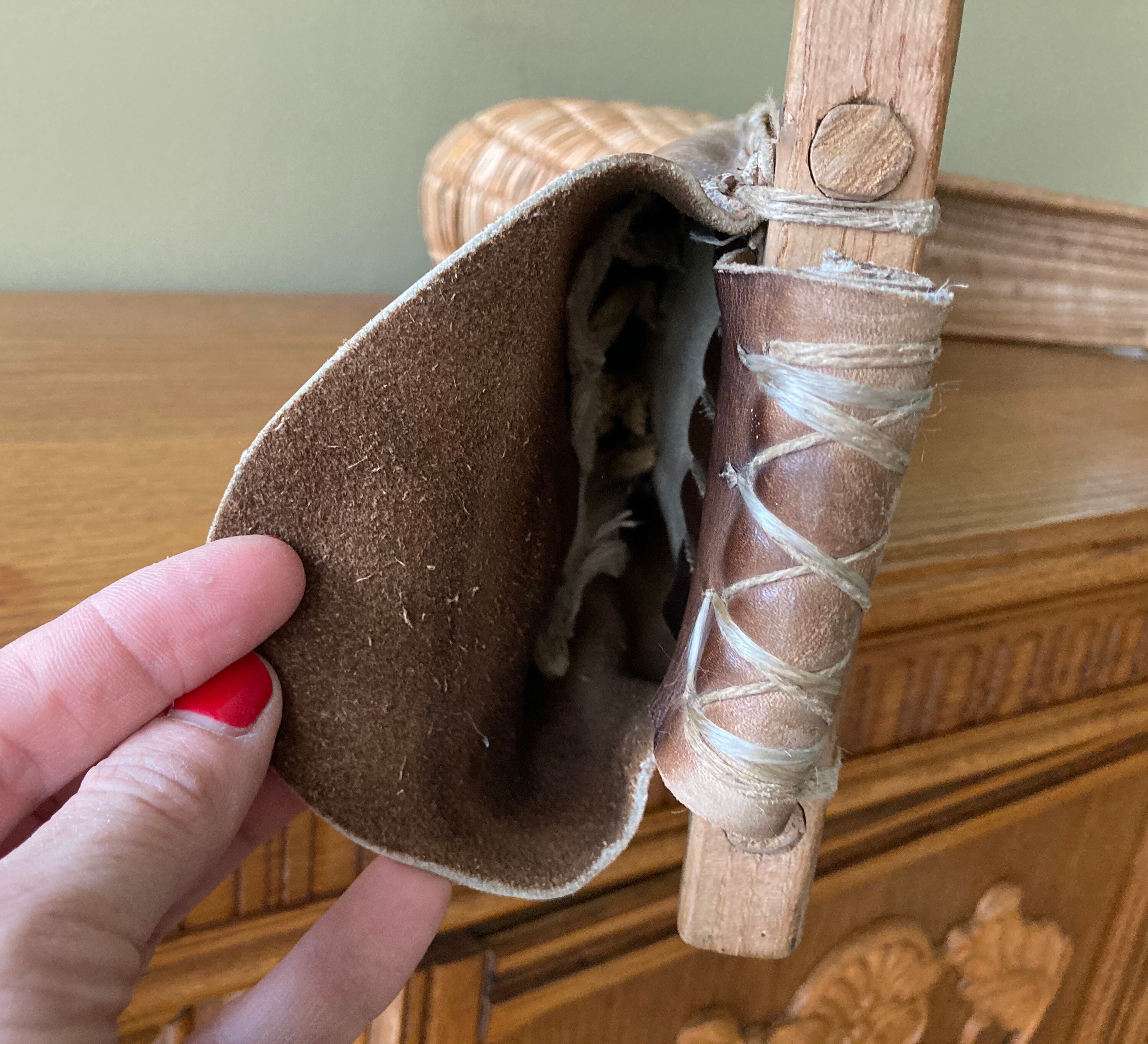 Basket Scoop Jai Alai Cesta Woven With Leather Glove Etsy