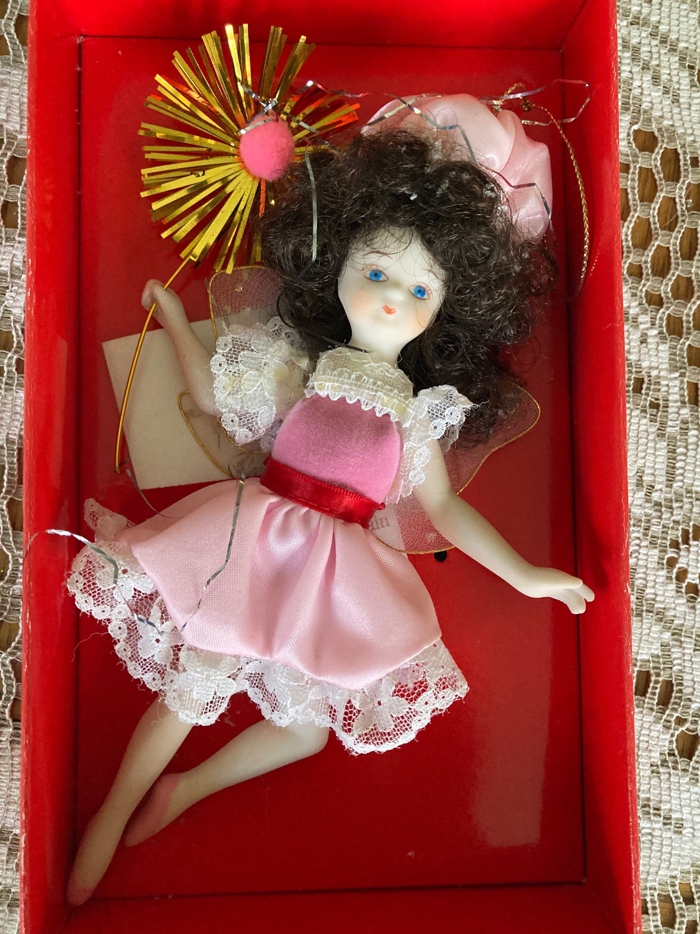 Christmas Fairy Porcelain Doll Ornament Etsy