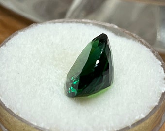 Chrome Tourmaline Loose Gem Soft Triangular Faceted Emerald Green