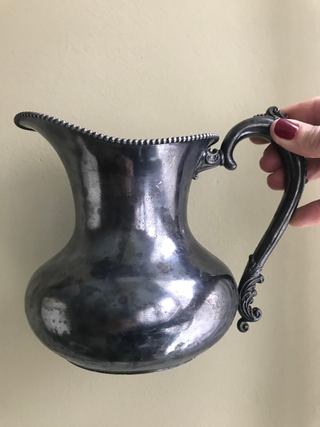Antique Silver Plated Pitcher Imperial Silver Co. Quadruple Etsy
