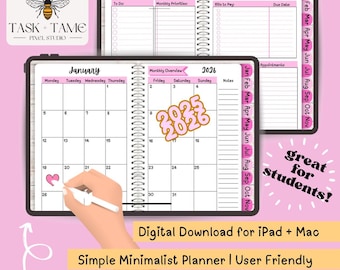 Digital Planner: Pretty in Pink Edition-Organize + Reign Over Your Tasks!