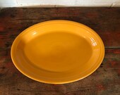 Fiestaware Marigold Large Oval Platter P86 Contemporary 13.5 quot Retired Fiesta Yellow