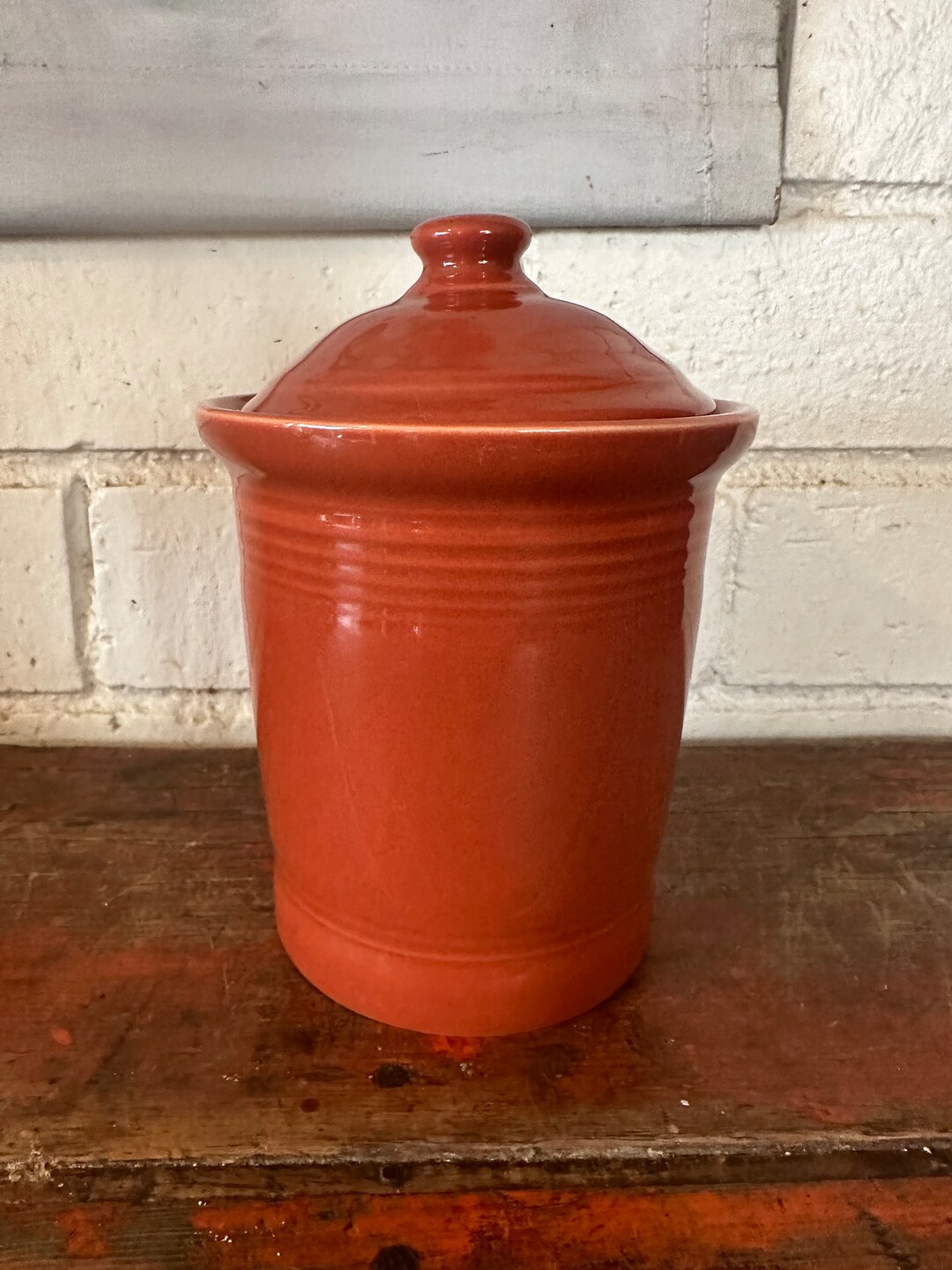 Fiestaware Paprika Retired Small Canister 1 Quart Fiesta Etsy