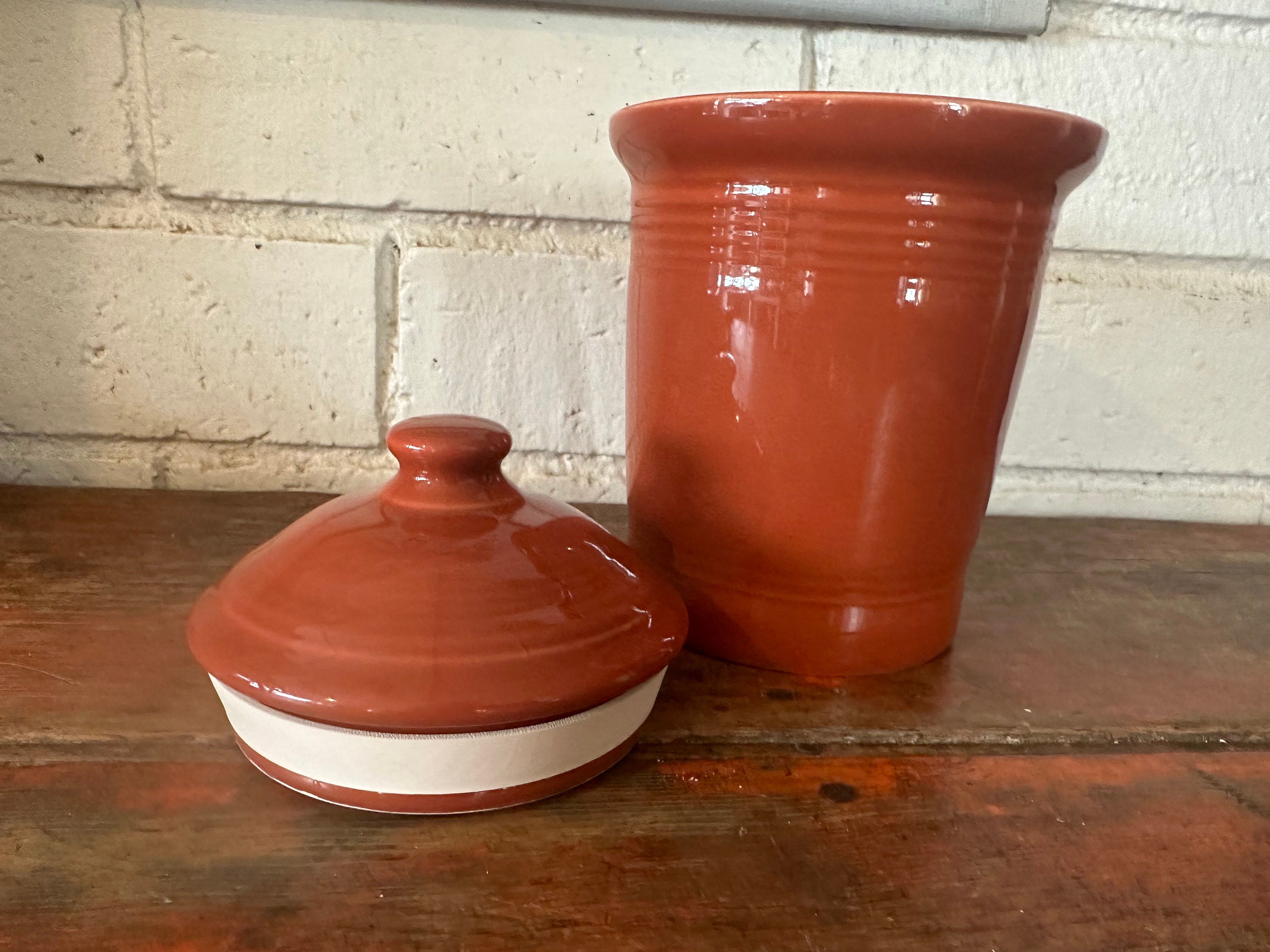Fiestaware Paprika Retired Small Canister 1 Quart Fiesta Etsy