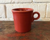 Fiestaware Paprika Orange Coffee Mug Ring Handle Retired Fiesta Rusty -4 Ava