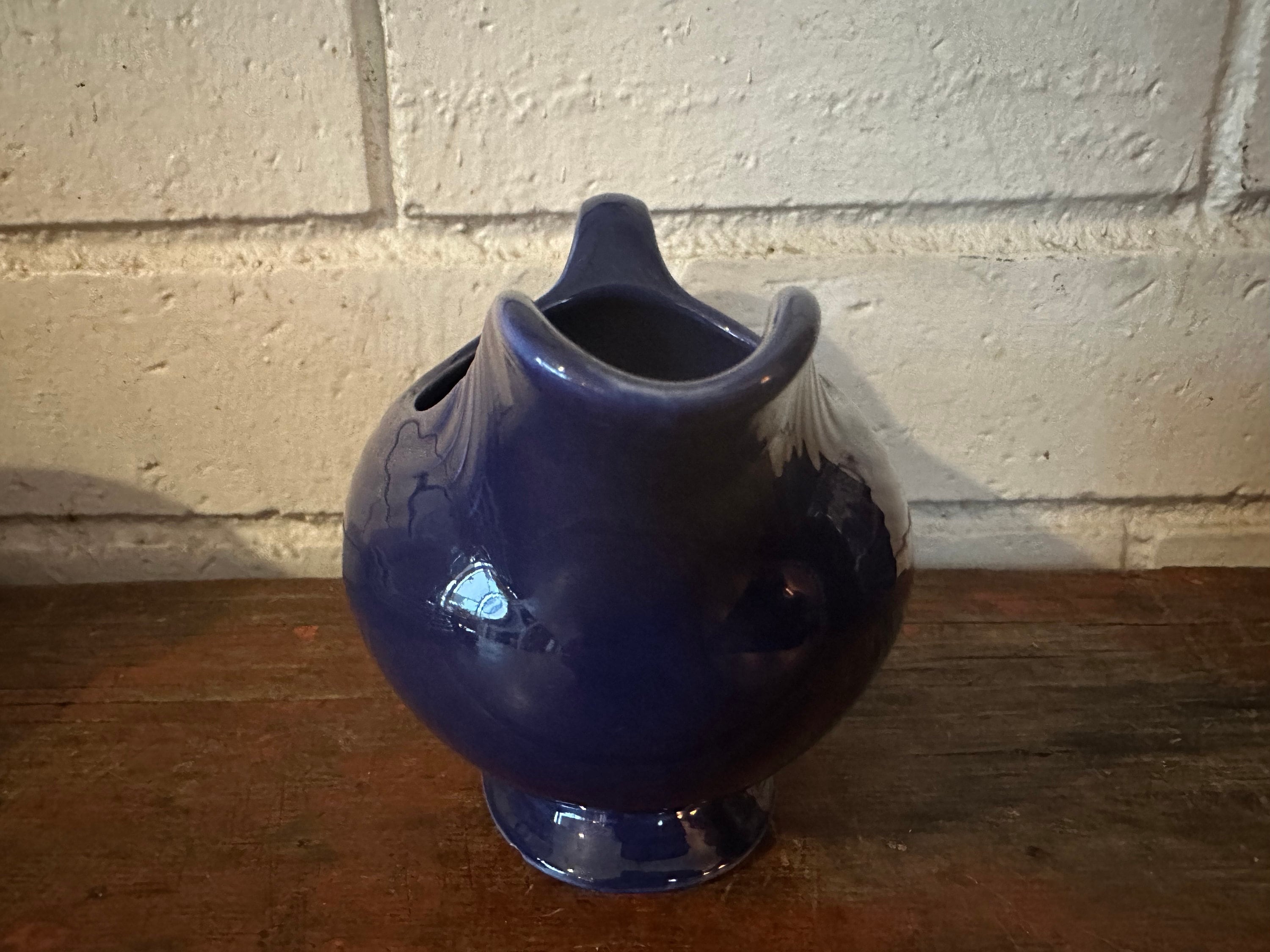 Vintage Fiestaware Cobalt Blue Gravy Boat Sauce Original Fiesta Serving