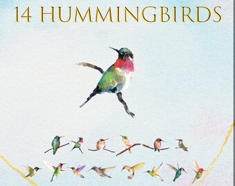 Watercolor hummingbird clipart /  hummingbird art / watercolor clipart / hummingbird print / hummingbird painting / nature clipart