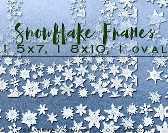 Snowflake clipart, watercolor clipart, handpainted clipart, snowflake png, snow clipart, border frame clipart, winter clipart,border clipart