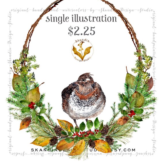 watercolor christmas wreath clipart partridge pear tree clipart clipart christmas wreath