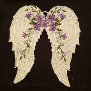 Angel Wings with Forget me Nots