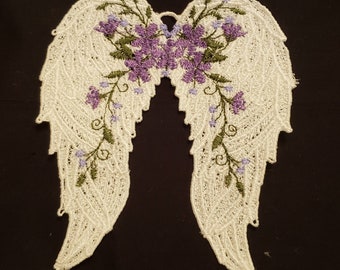Angel Wings with Forget me Nots