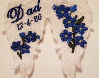 Angel Wings w/ Blue Forget Me Nots