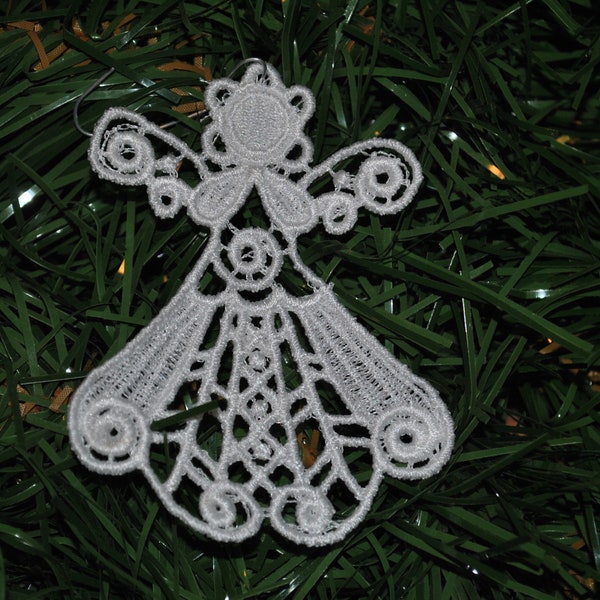 Embroidered Free Standing Lace Angel Ornament