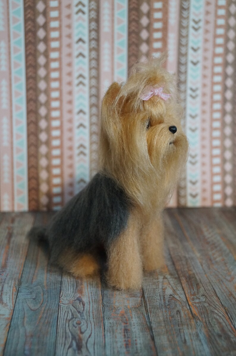 Miniature felt dog/Yorkie/Felted Yorkie/Needle felted Etsy