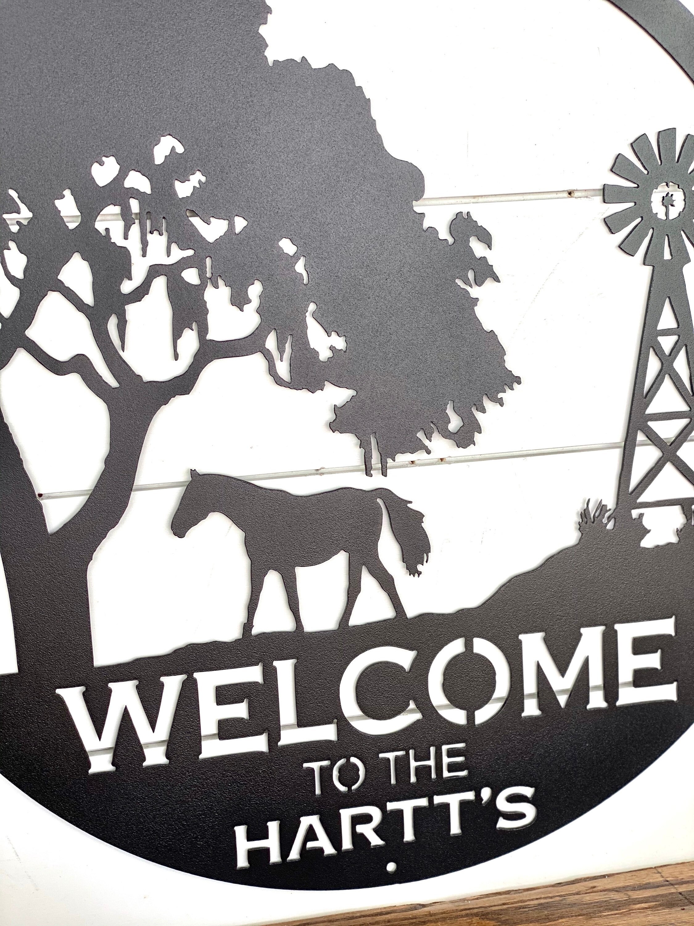 Horse Family Name Sign Farmhouse Welcome Sign Ranch Sign Etsy horse-family-name-sign-farmhouse-welcome-sign-ranch-sign-etsy