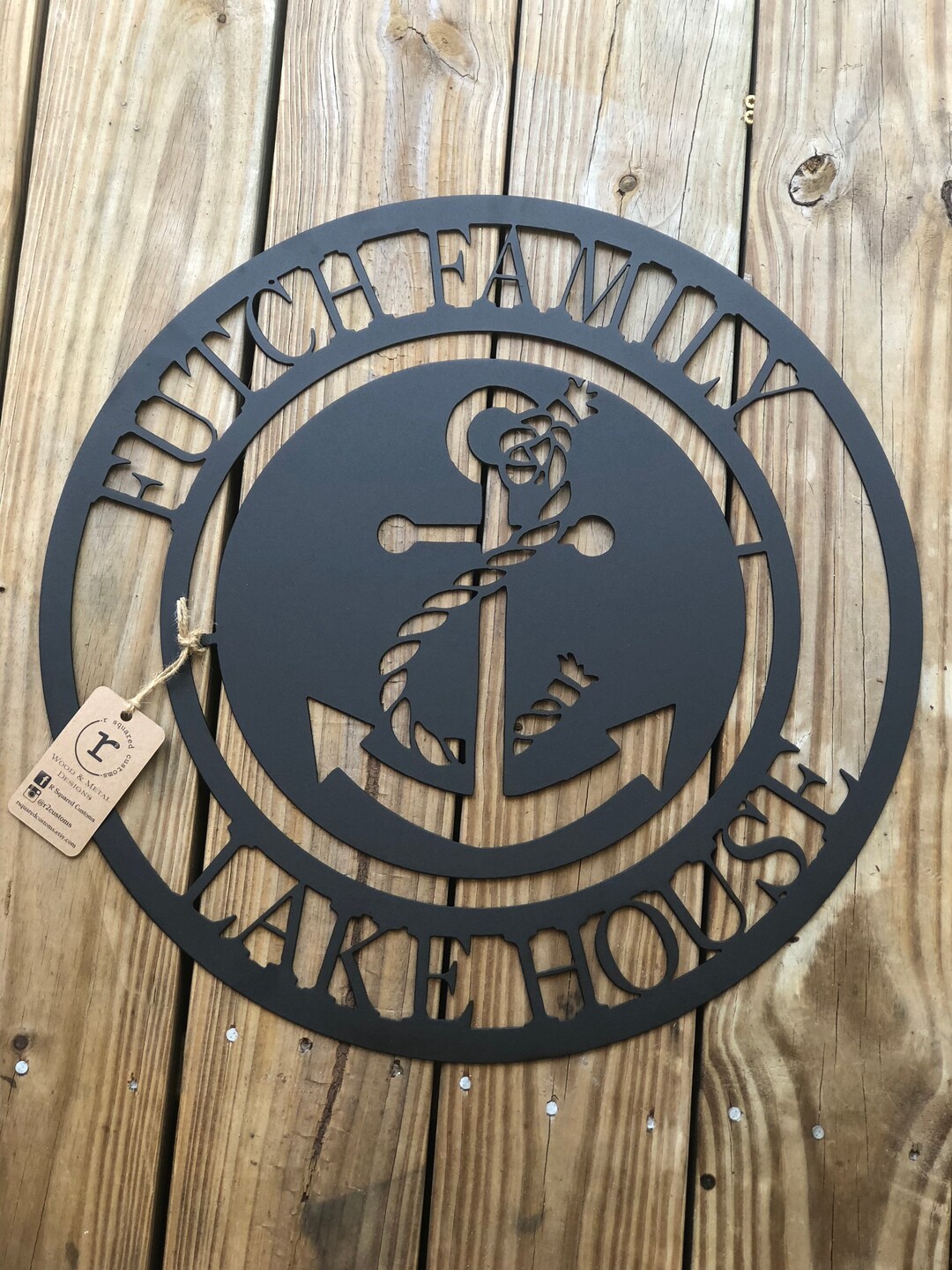 Lake House Family Name Sign Vacation Home Metal Art Personalized lake-house-family-name-sign-vacation-home-metal-art-personalized