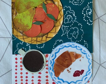 Breakfast table collage