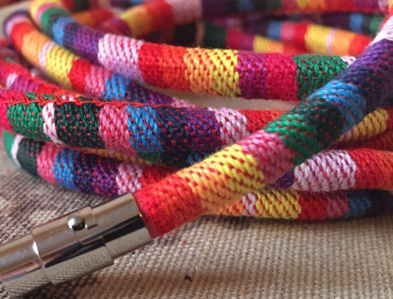 Multicoloured Woven Cord Bracelet Etsy UK