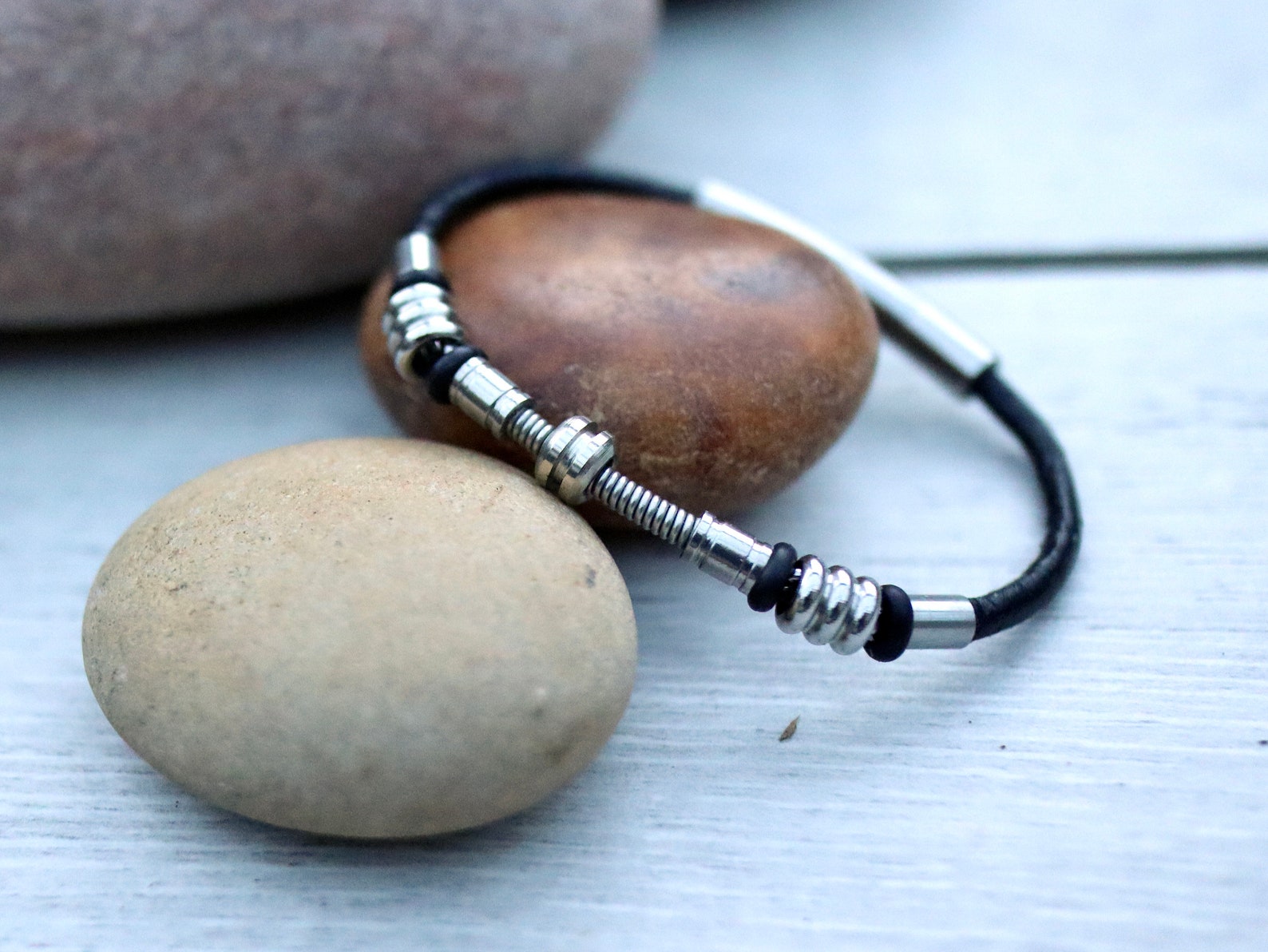 Guitar String Leather Bracelet Gifts for Musicians Leather Etsy UK