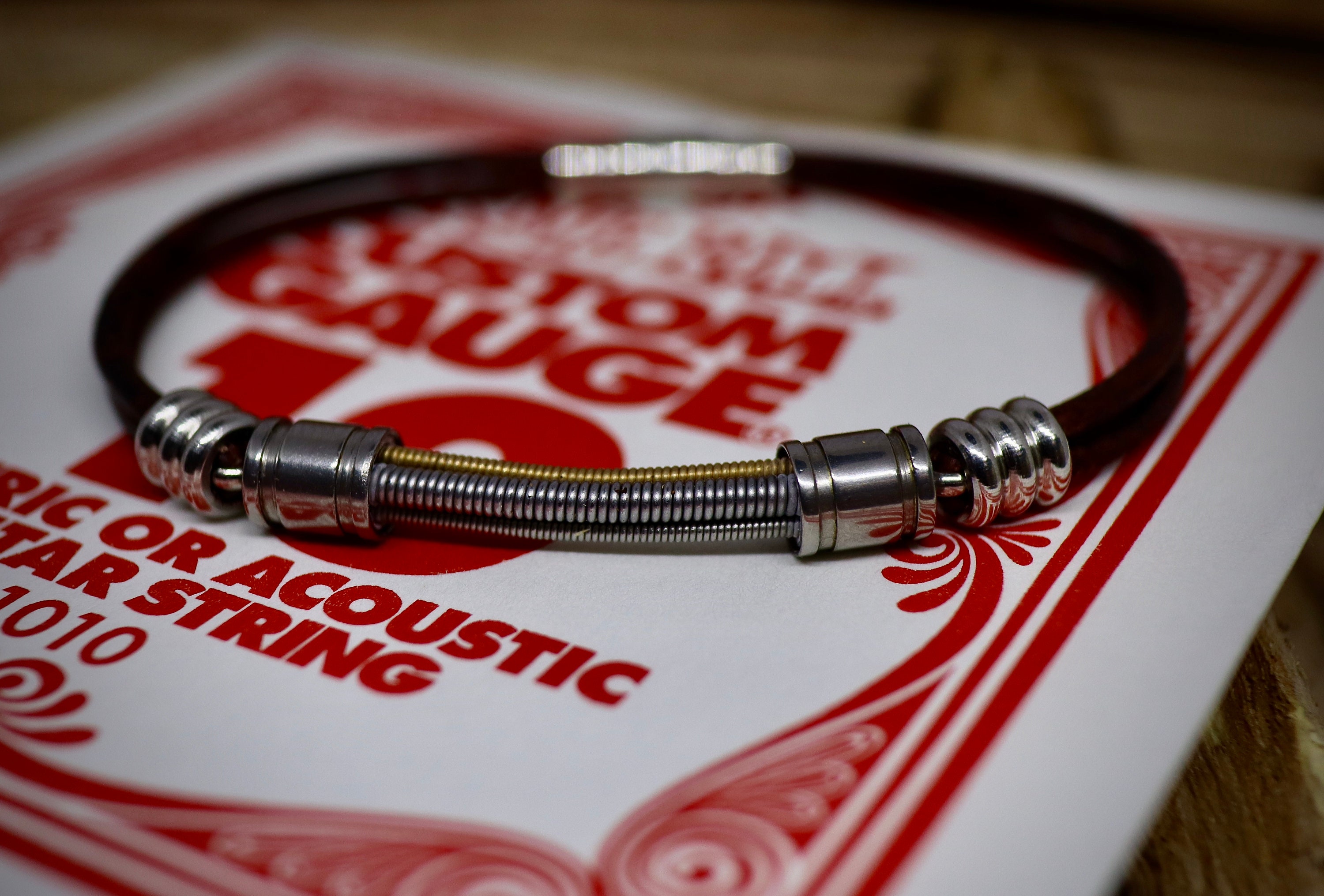 Guitar String Leather Bracelet Gifts for Musicians Leather Etsy UK