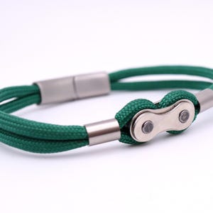 Bracelet chaîne de vélo en paracorde. Cadeaux cyclistes