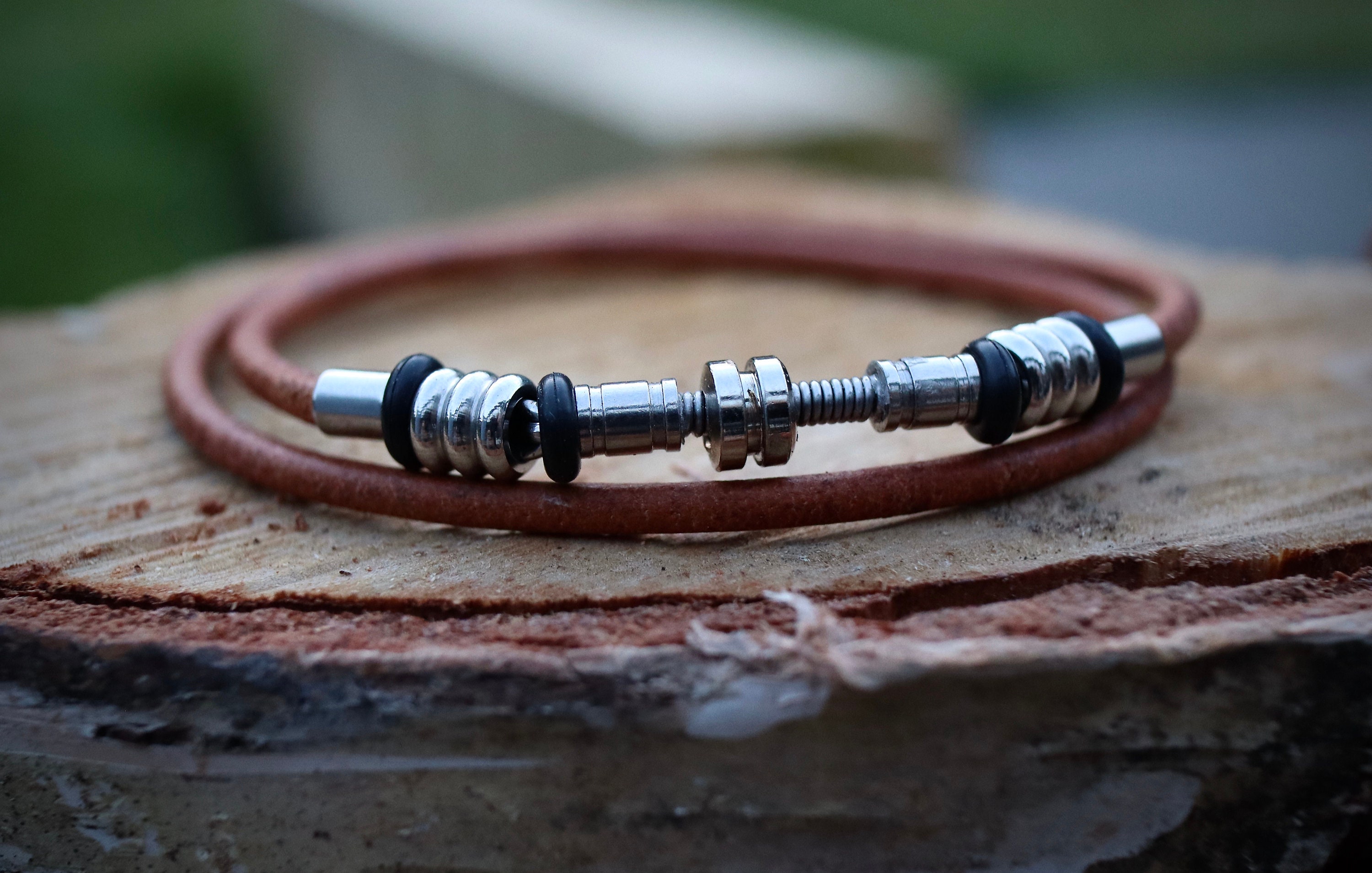 Guitar string leather bracelet Gifts for musicians Leather Etsy