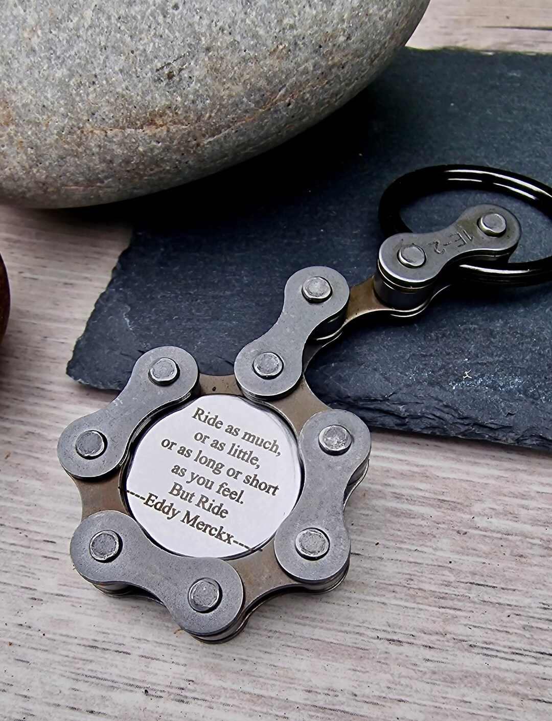 Personalised Bicycle Chain Link Keychain Bike Chain Keyring Etsy