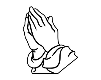 Praying Hands Cut Svg Eps Dxf Etsy