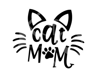 Cat Mom Svg Etsy