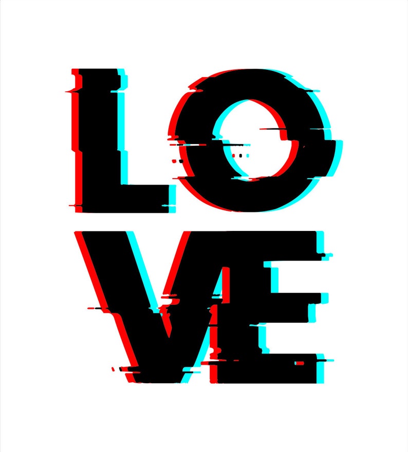 Download Love Distressed SVG Love Tik Tok Effect Svg Dxf Png Love ...