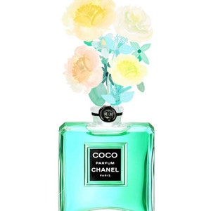 Chanel Perfume Bottle Coco Chanel print Printable Art | Etsy