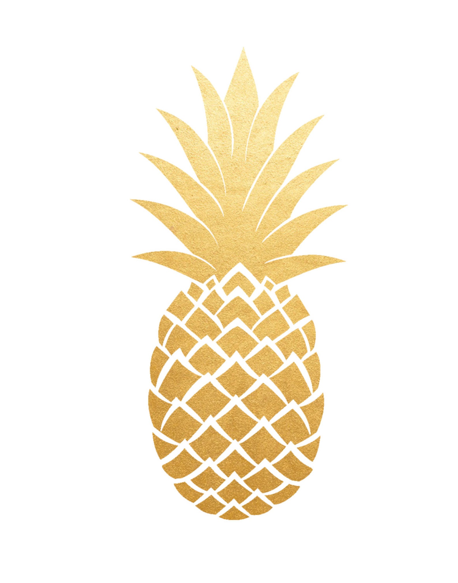 Gold Pineapple Print Printable Art Gold Pineapple Art Etsy