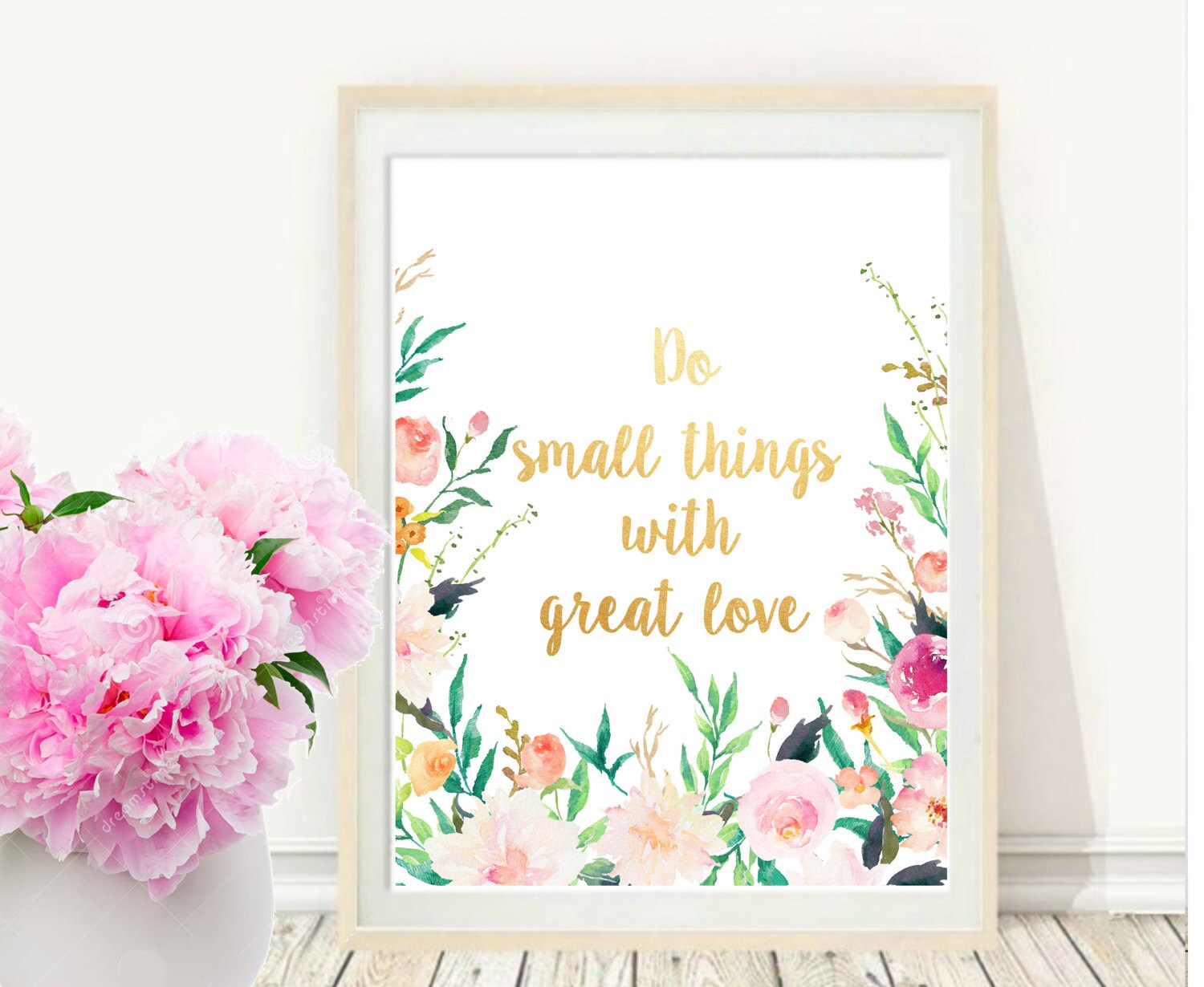 Do Small things With Great Love Printable Art Inspirational | Etsy