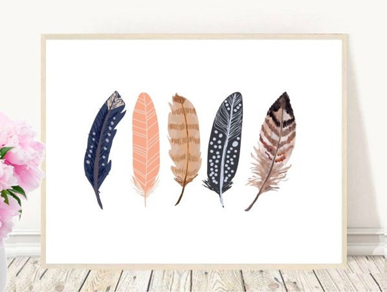 Feather Print, Printable Artwork, 5 Feathers, Feather Artwork, Quick obtain, Wall Decor, Wall Artwork, Property Decor photo regarding Printable Feathers called Feather Print, Printable Artwork, 5 Feathers, Feather Artwork, Instantaneous down load, Wall Decor, Wall Artwork, House Decor