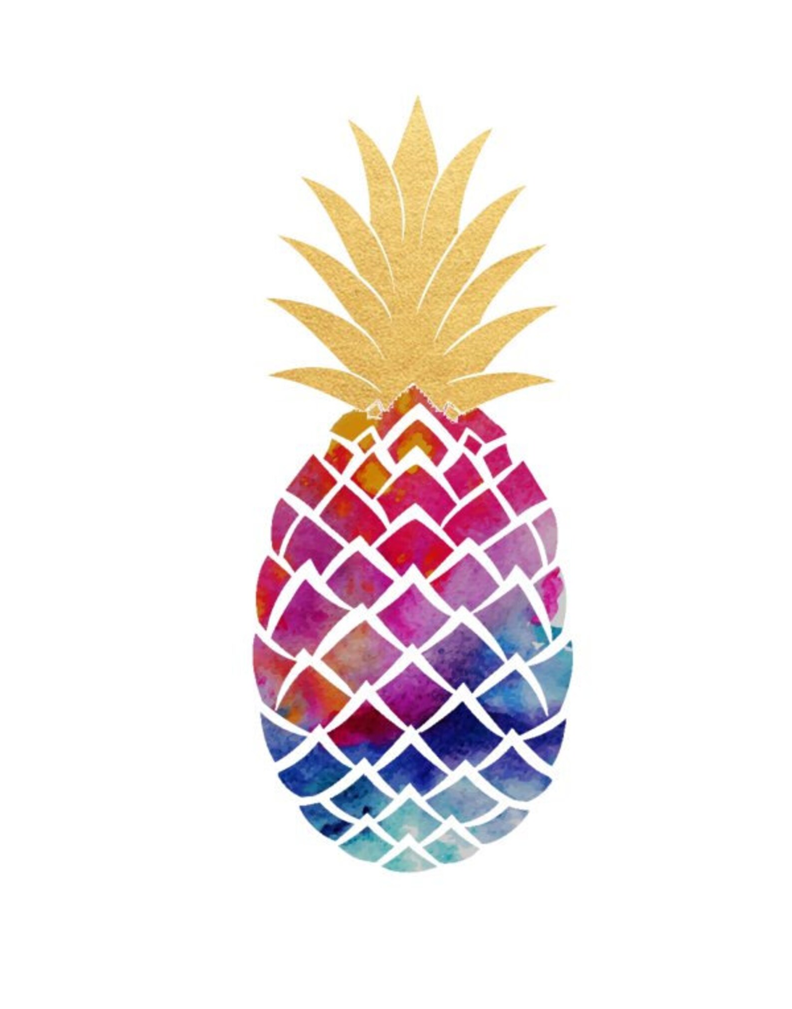 Pineapple Print Printable Art Pineapple Art Print Home | Etsy
