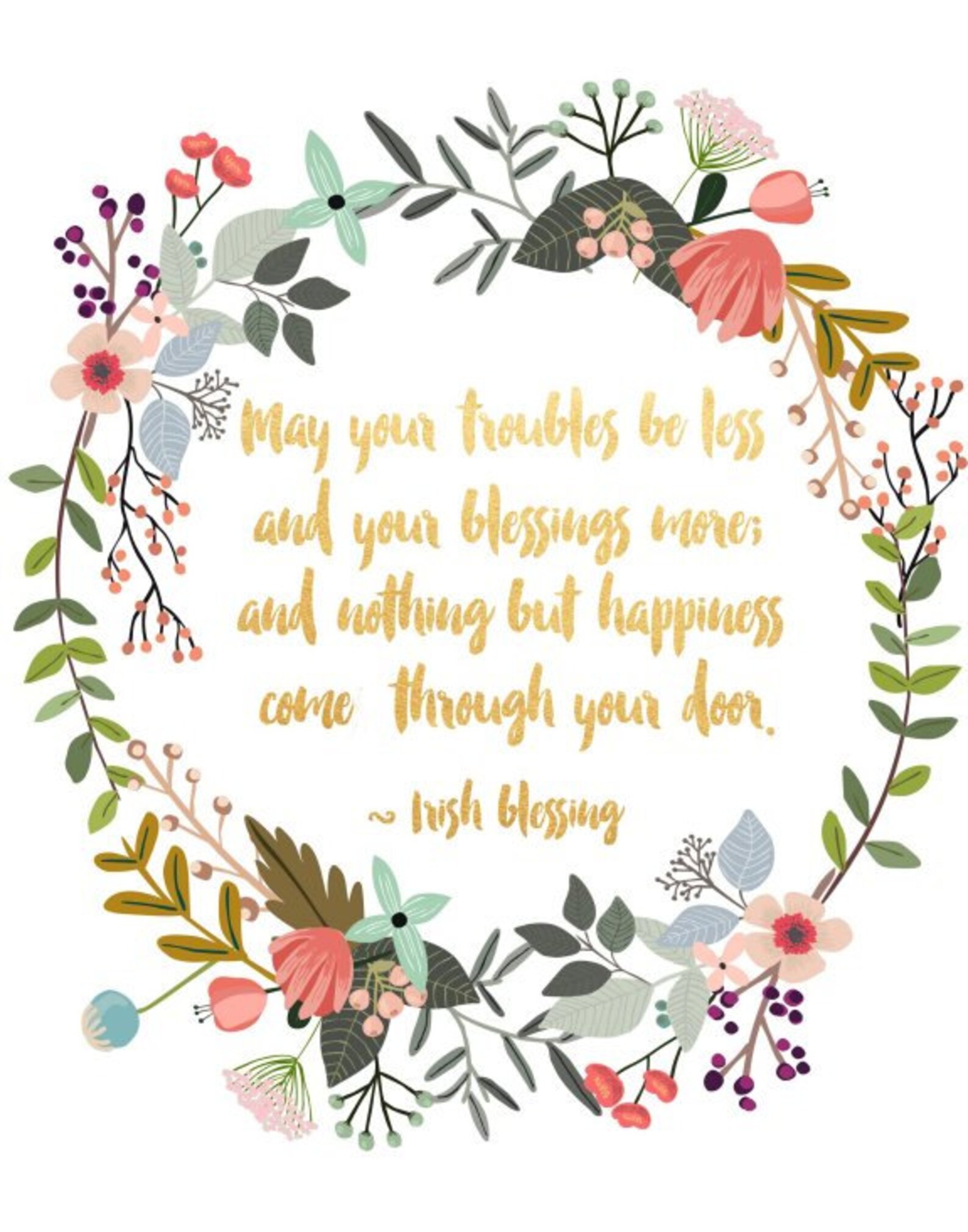Irish Blessing May Your Troubles Printable Art Quote Print Etsy irish-blessing-may-your-troubles-printable-art-quote-print-etsy