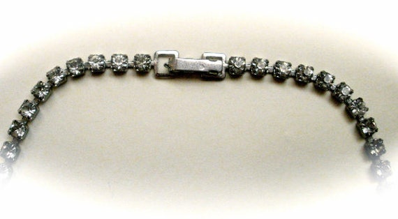 Clear Rhinestone Choker Necklace, Rhinestone Chok… - image 5