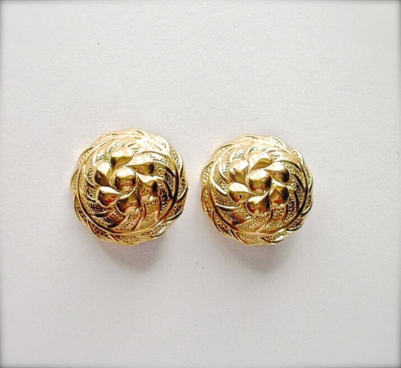 NINA RICCI Signed, Clip On Earrings, Designer Nina
