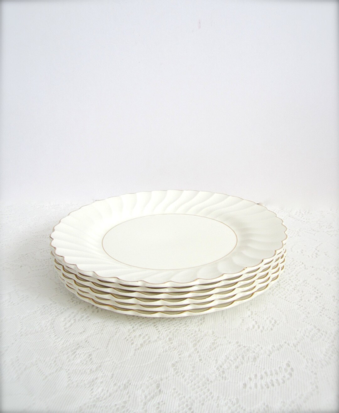 Set of 6 Myott Dinner Plates, Vintage Myott Staffordshire, Made in