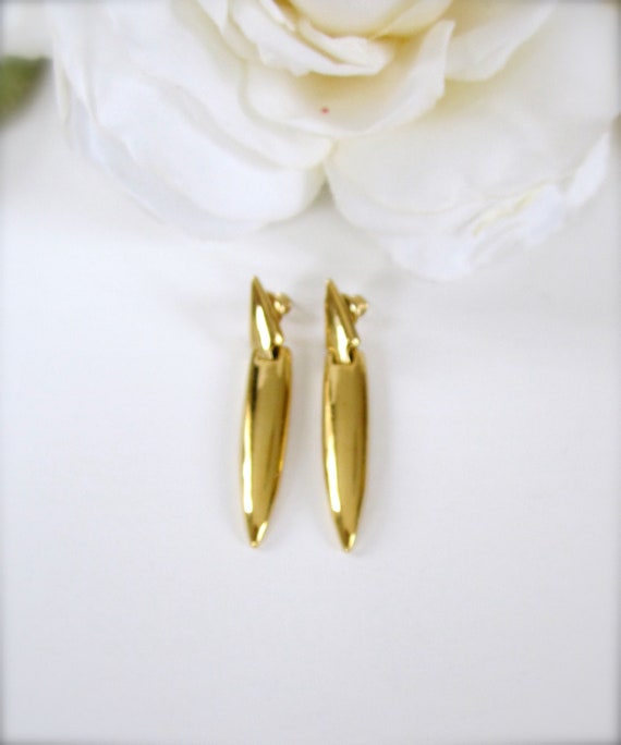 Vendome Gold tone Post Earrings, Gold tone Vintage